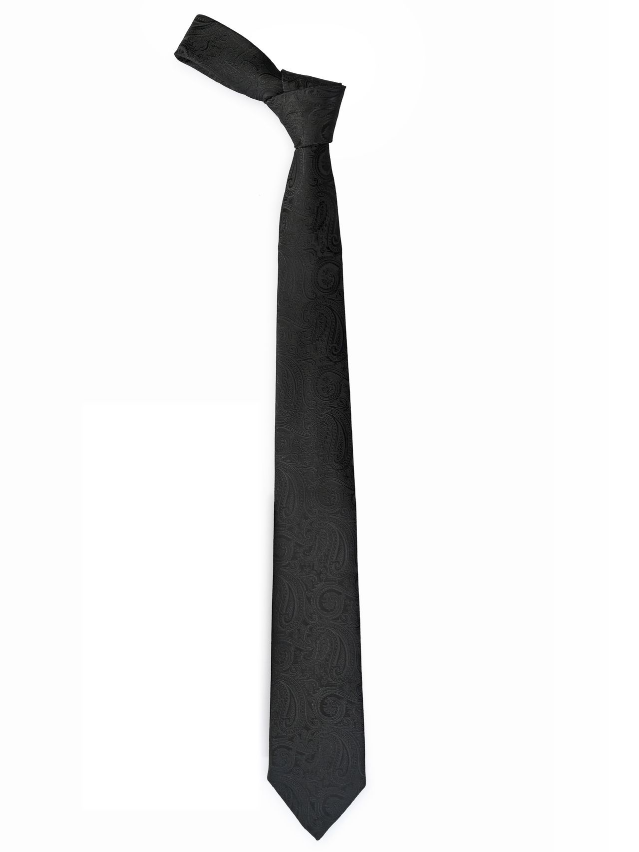 Calvadoss Woven Design Broad Tie | CALT-2238 | Black