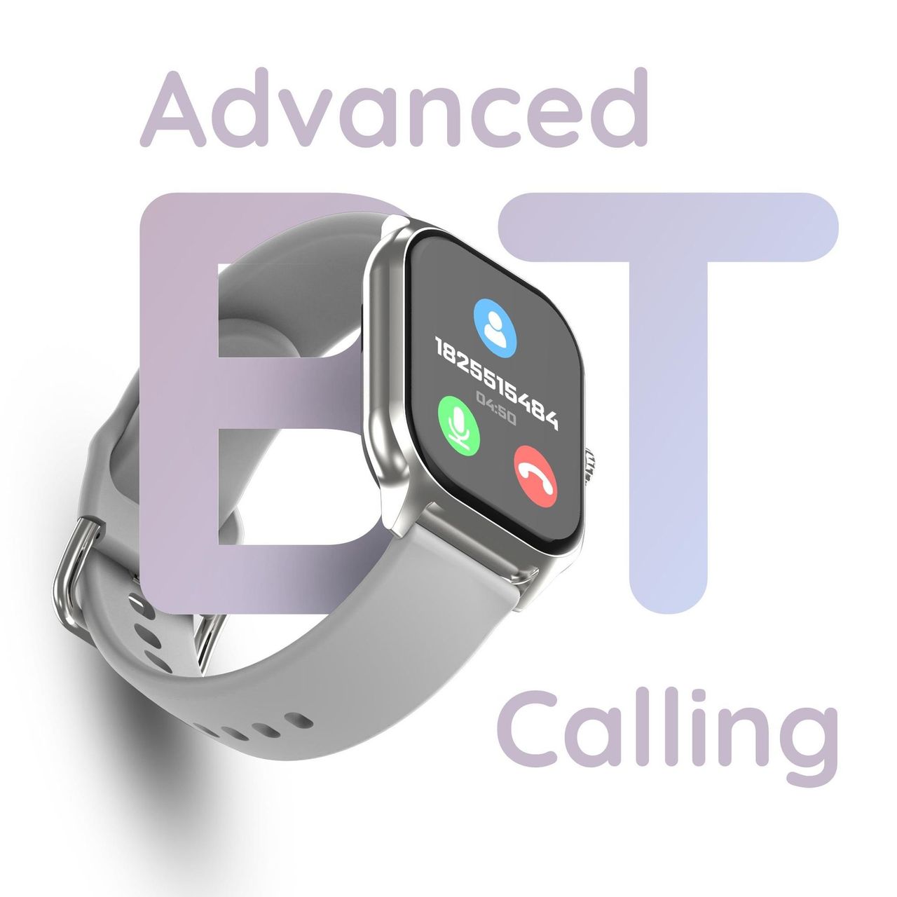 Pebble Vista Smartwatch with Bluetooth Calling | 1.99"  Rectangle Display | Heart Rate Monitor - Silver