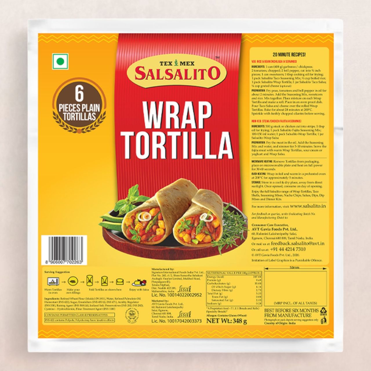 Tex Mex Salsalito Wrap Tortilla