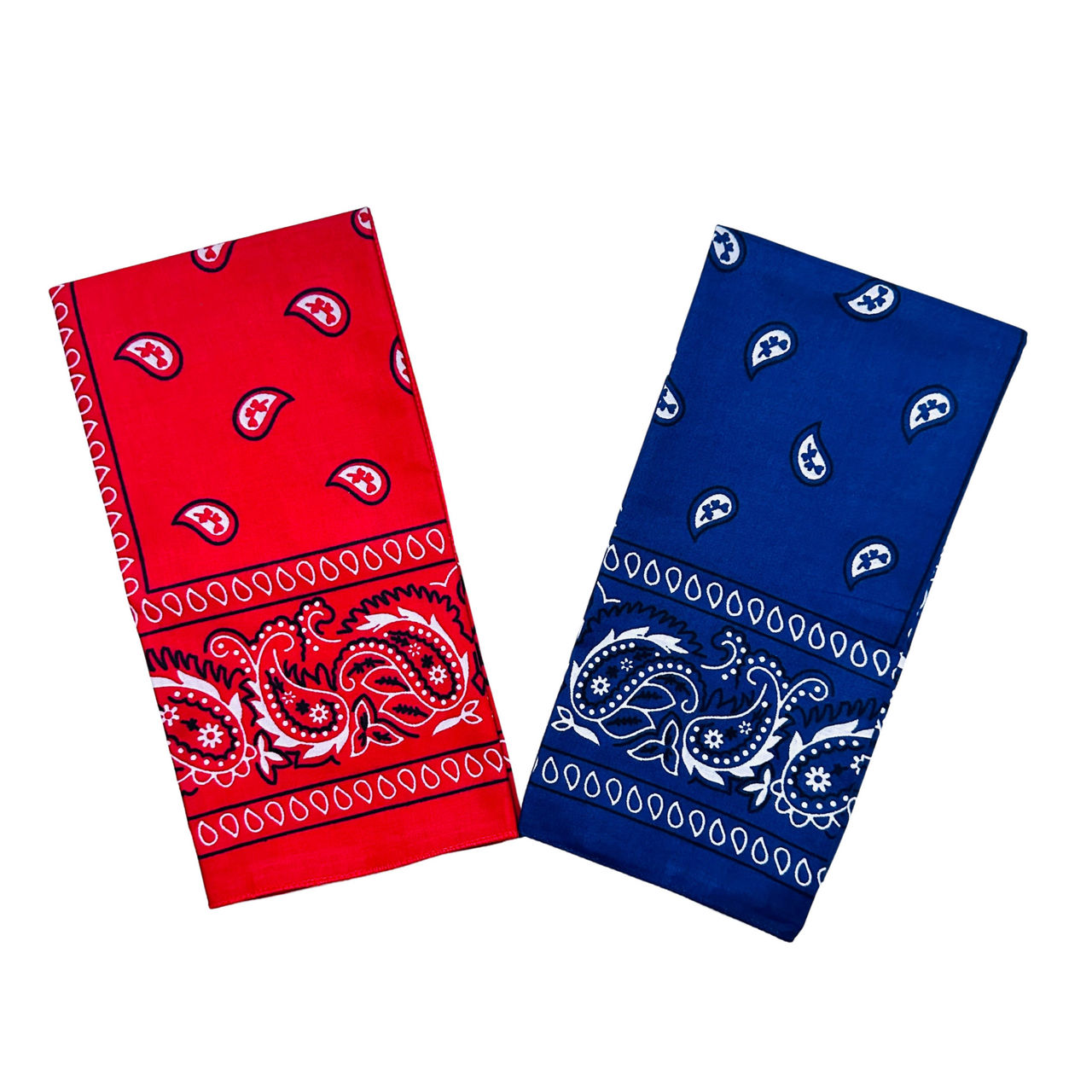 Royal Mart Unisex Cotton Blend Bandana | Red and Blue - One Size