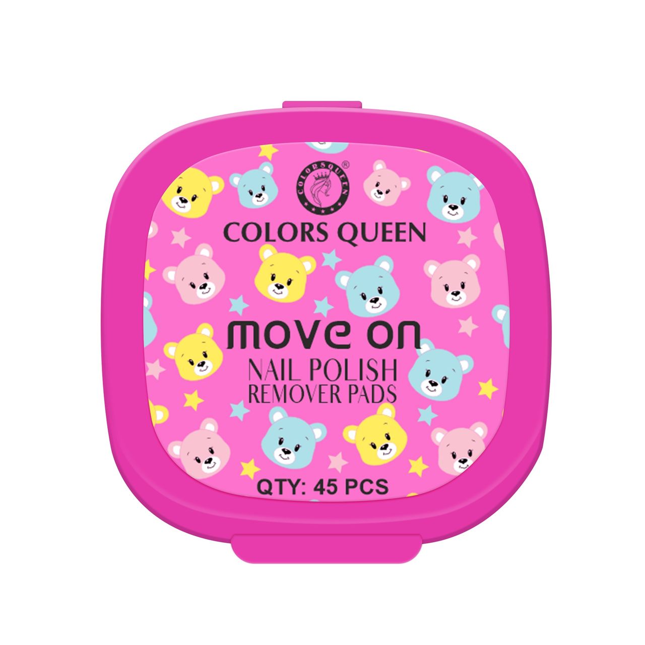 Colors Queen Move On Nail Polish Removers Pads | 45 Wipes | Assorted