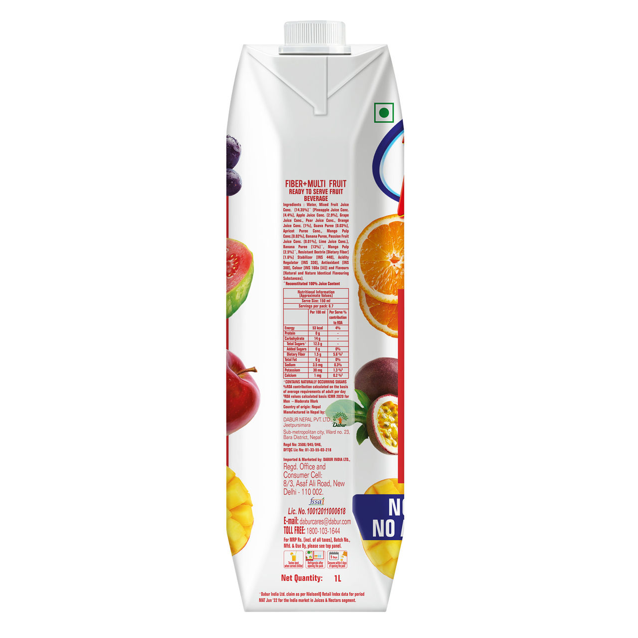 Real Fiber + Mixed Fruit Mixed Juice