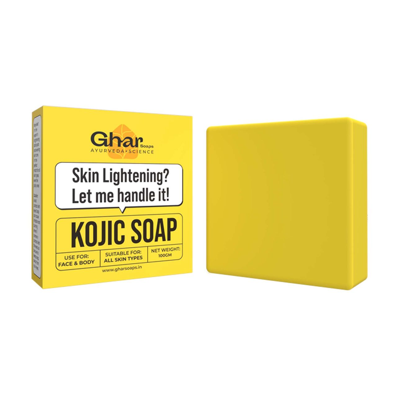 Gharsoaps Kojic Acid 2% Soap With Niacinamide Reduce Pigmentation For All Skin Types