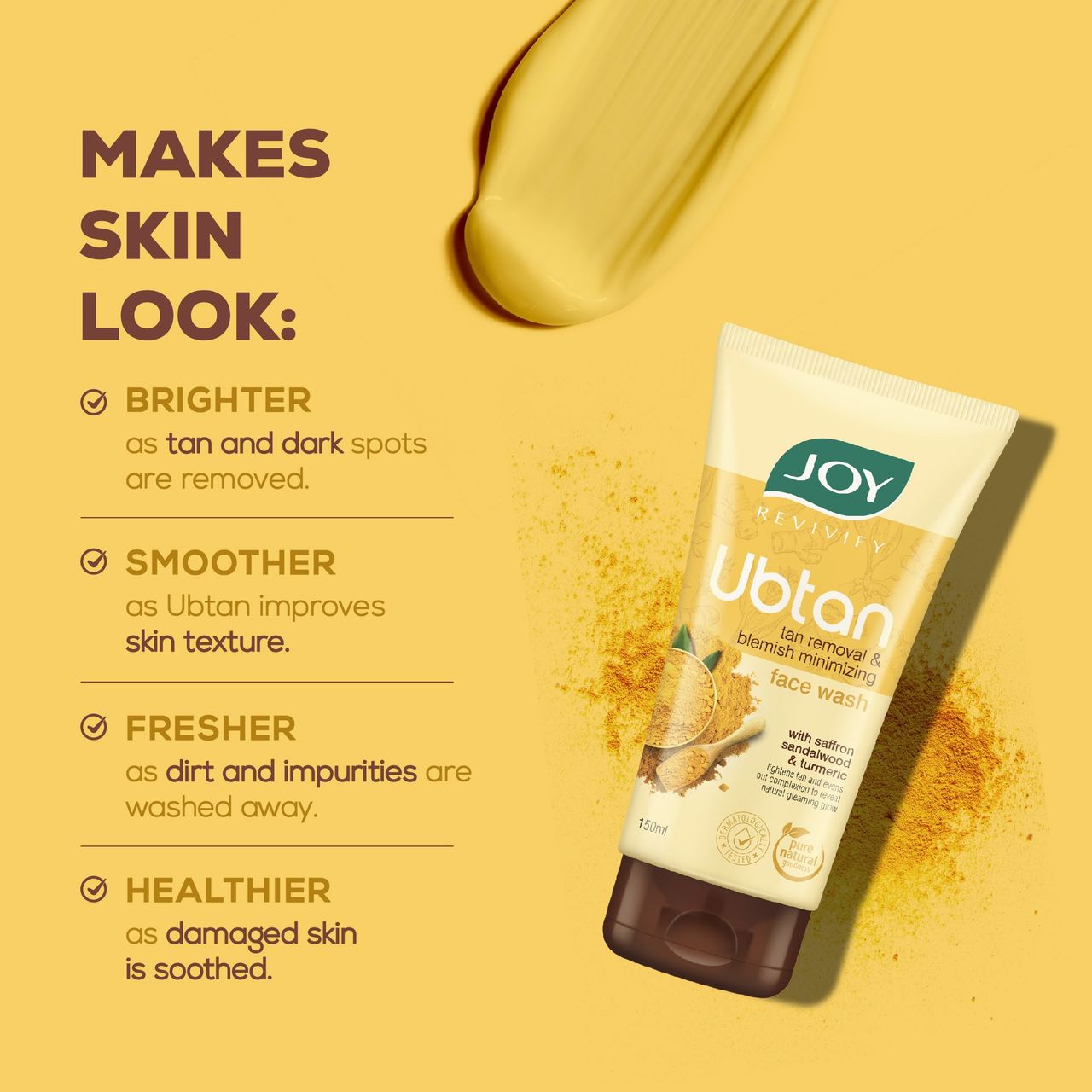 JOY Revivify Ubtan Tan Removal And Blemish Minimizing Face Wash