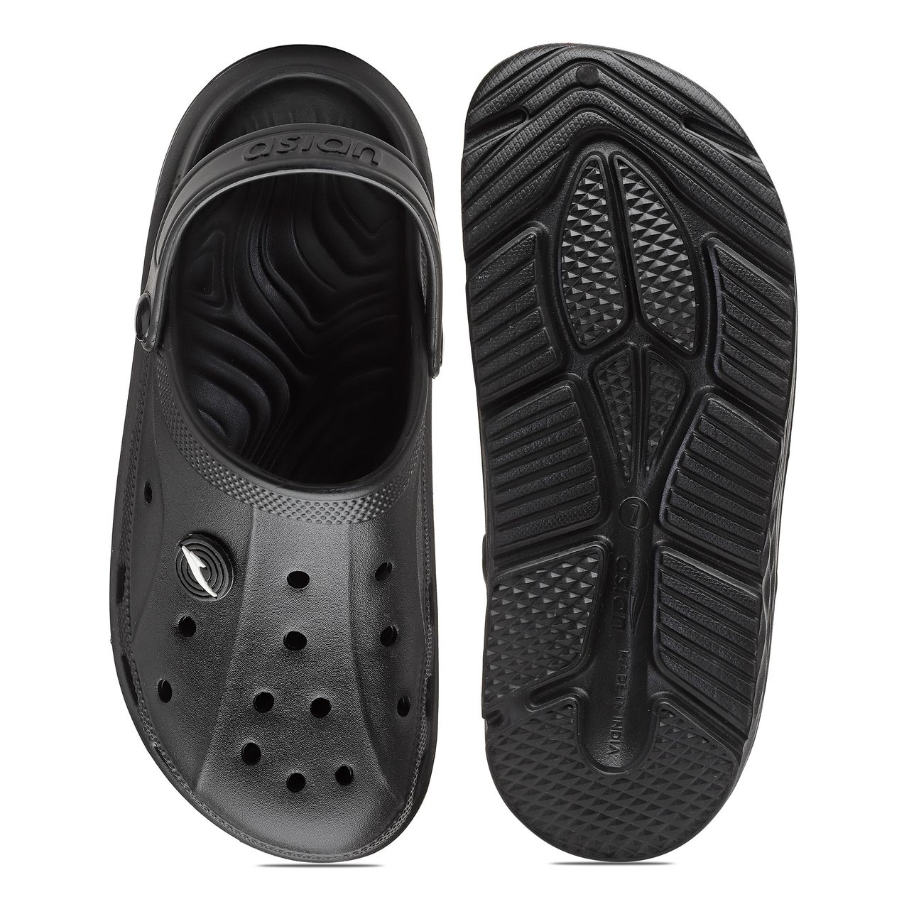 Asian Agc-14 Men Clogs Black (Size-9)