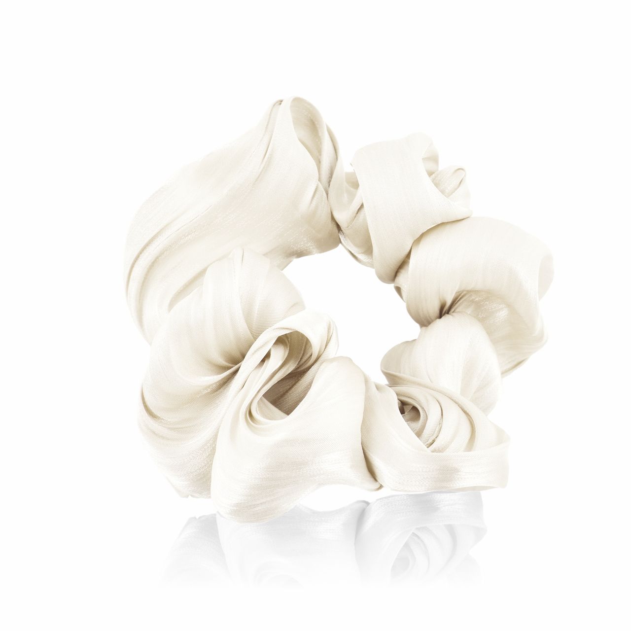GUBB Satin Scrunchies - White