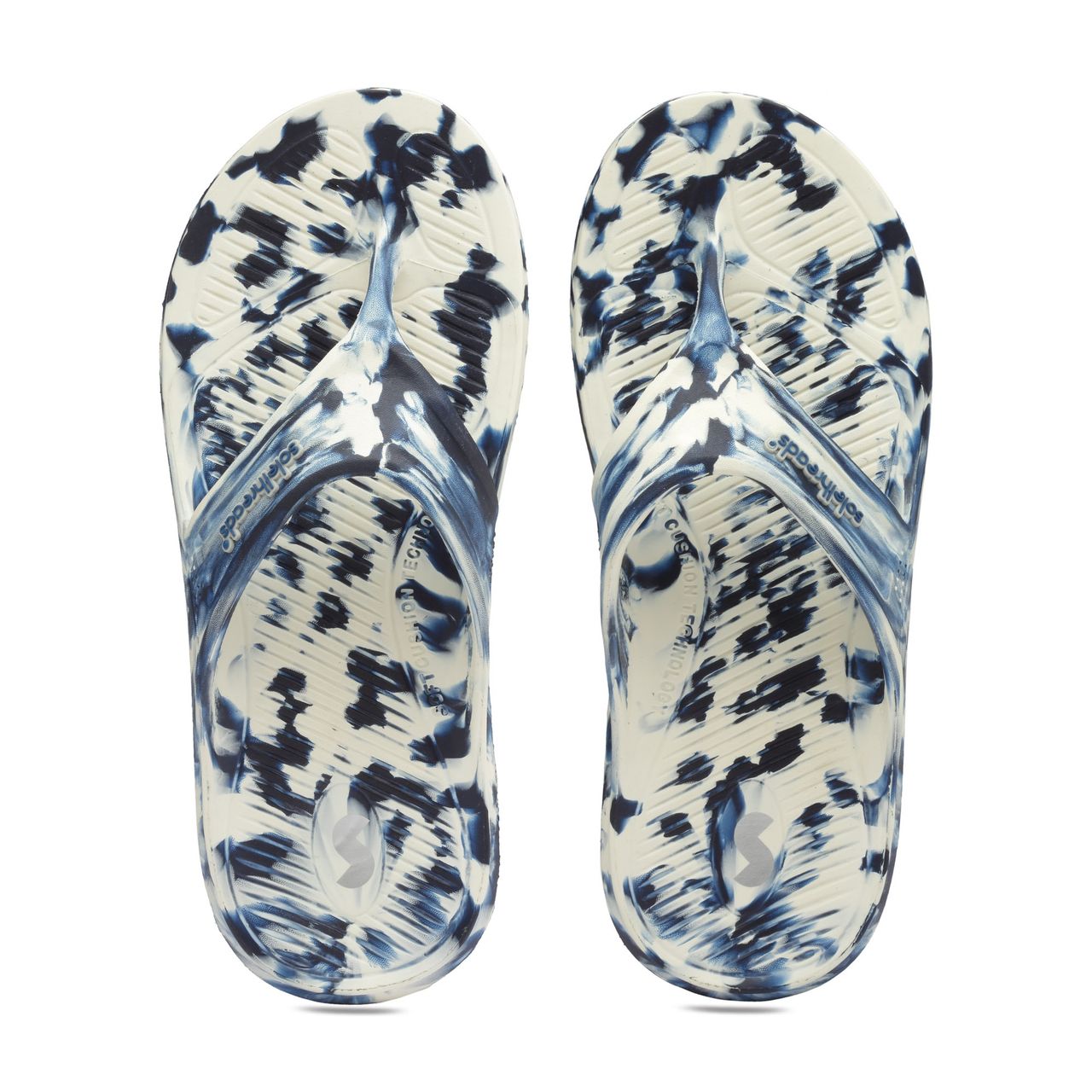 Solethreads Ortho Elite Marble Navy Flip-Flops & Slippers for Men | Size - India-UK 10