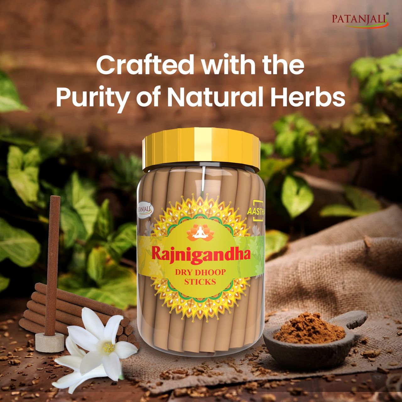 Patanjali Aastha Rajnigandha Dry Dhoop Stick