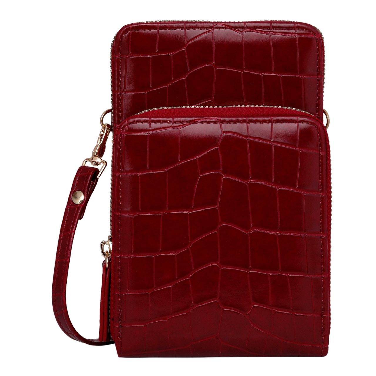 Lino Perros Women's Structured Sling Bag | LWSL00514 | Red