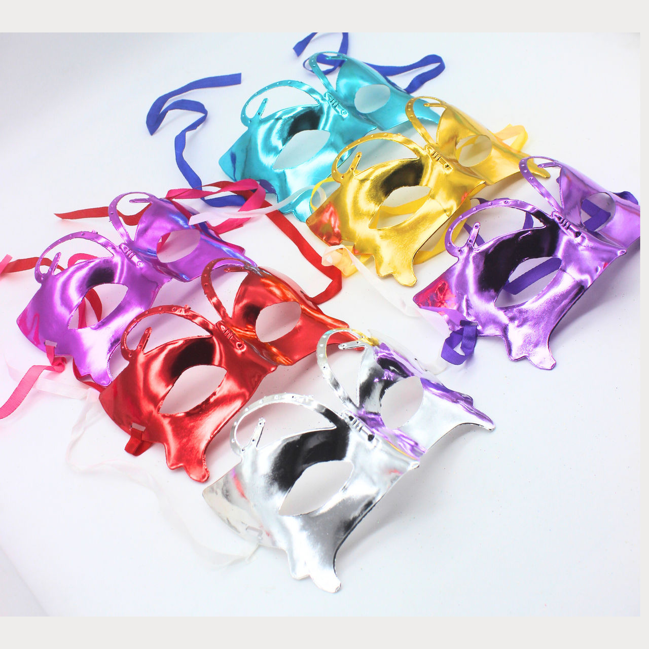 Metallic Eye Mask For Party - Assorted Color & Design