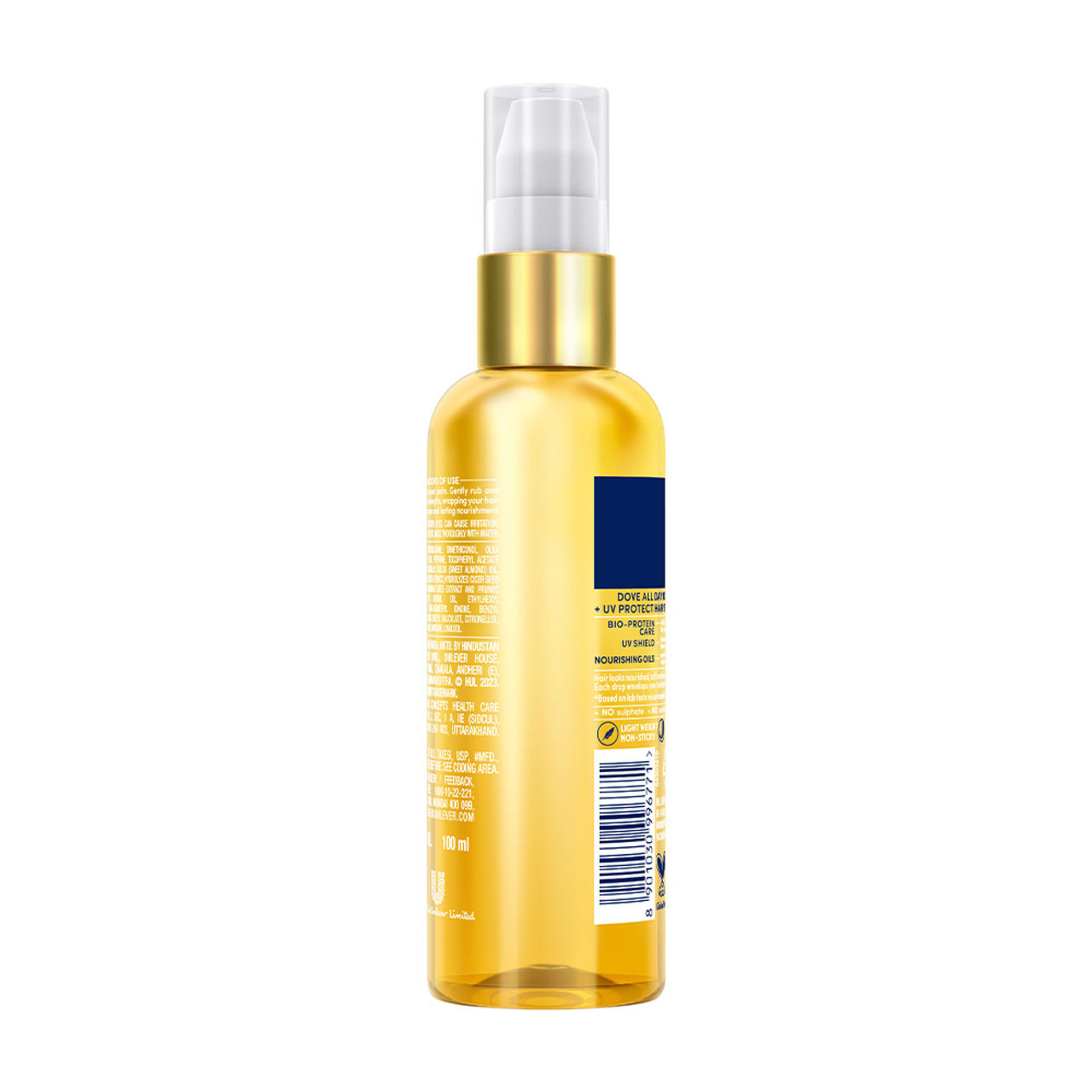 Dove Radiant Shine + Uv Protect Hair Serum For Dry & Frizzy Hair