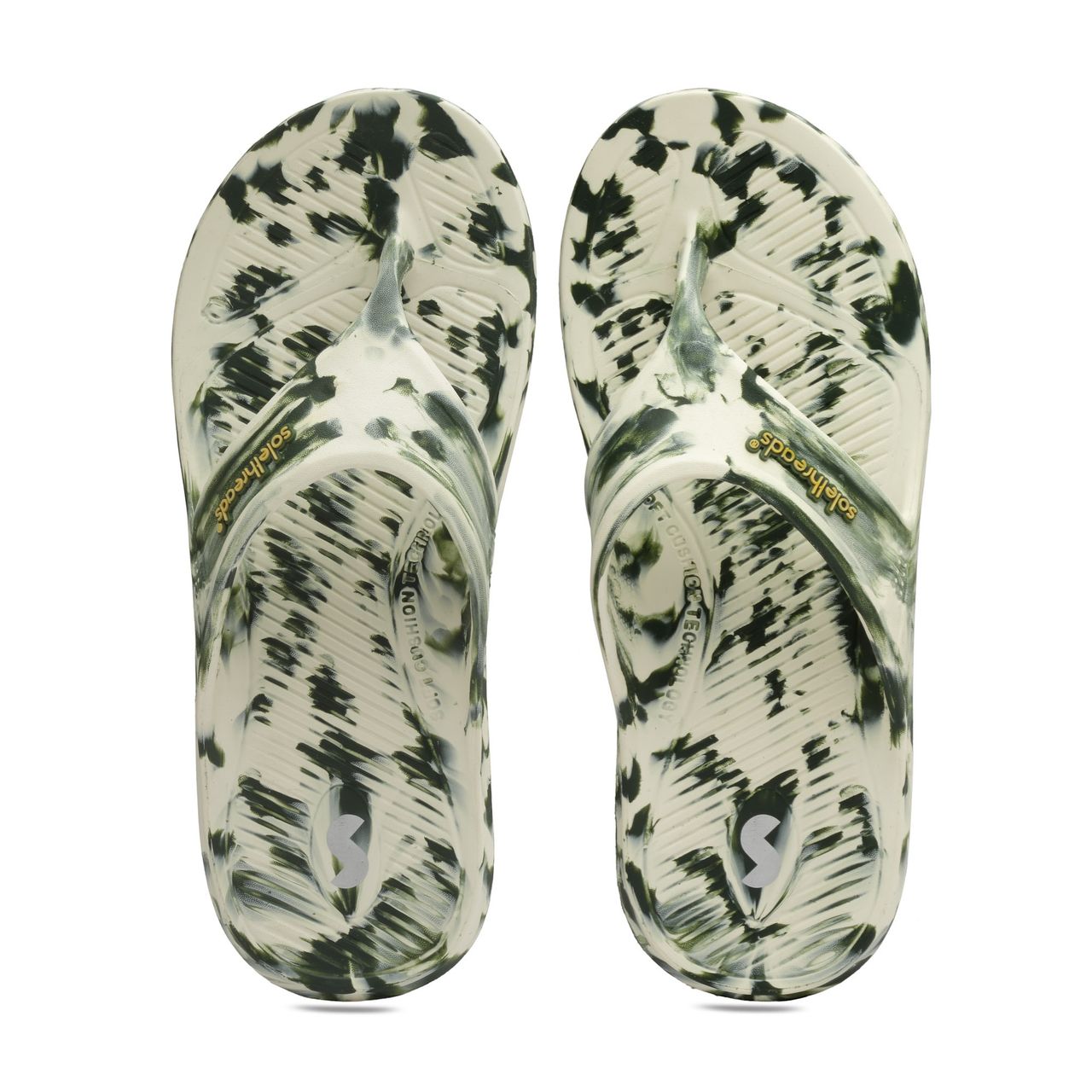 Solethreads Ortho Elite Marble Olive Flip-Flops & Slippers for Men | Size - India-UK 7