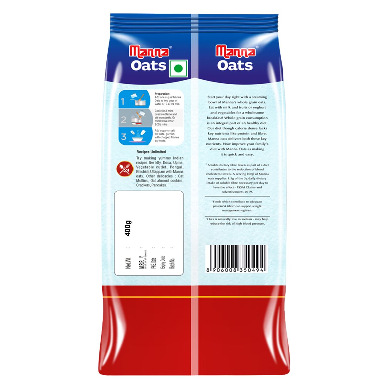 Manna Oats Pouch
