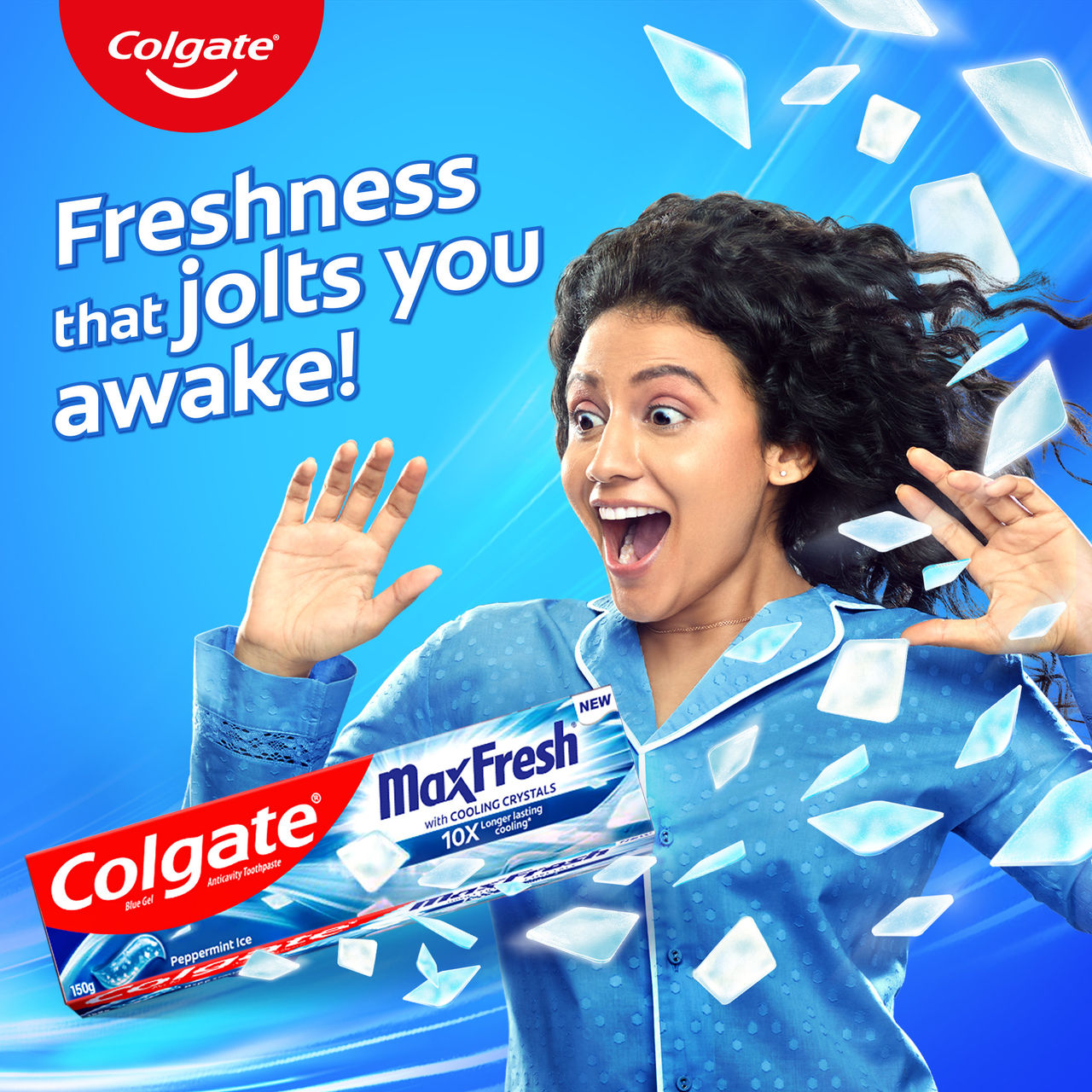 Colgate MaxFresh Toothpaste, Blue Gel Paste with Menthol for Super Fresh Breath (Peppermint Ice, Saver Pack)