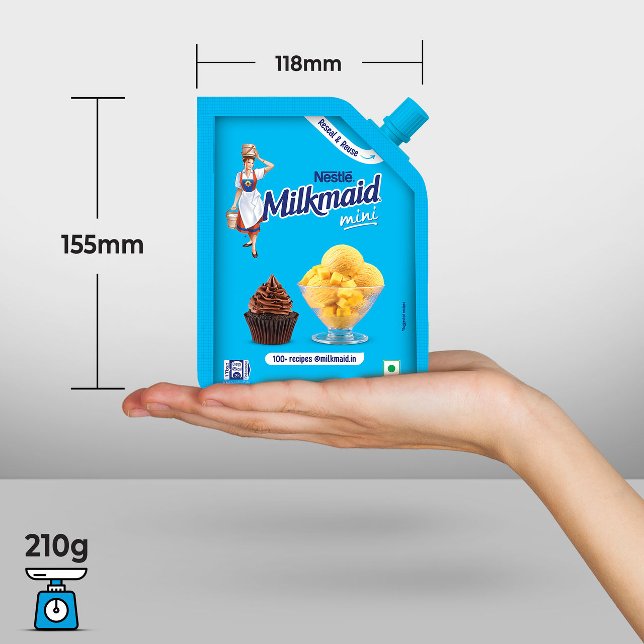 Nestle Milkmaid Mini Condensed Milk Easy Pour Pack 210 g Combo