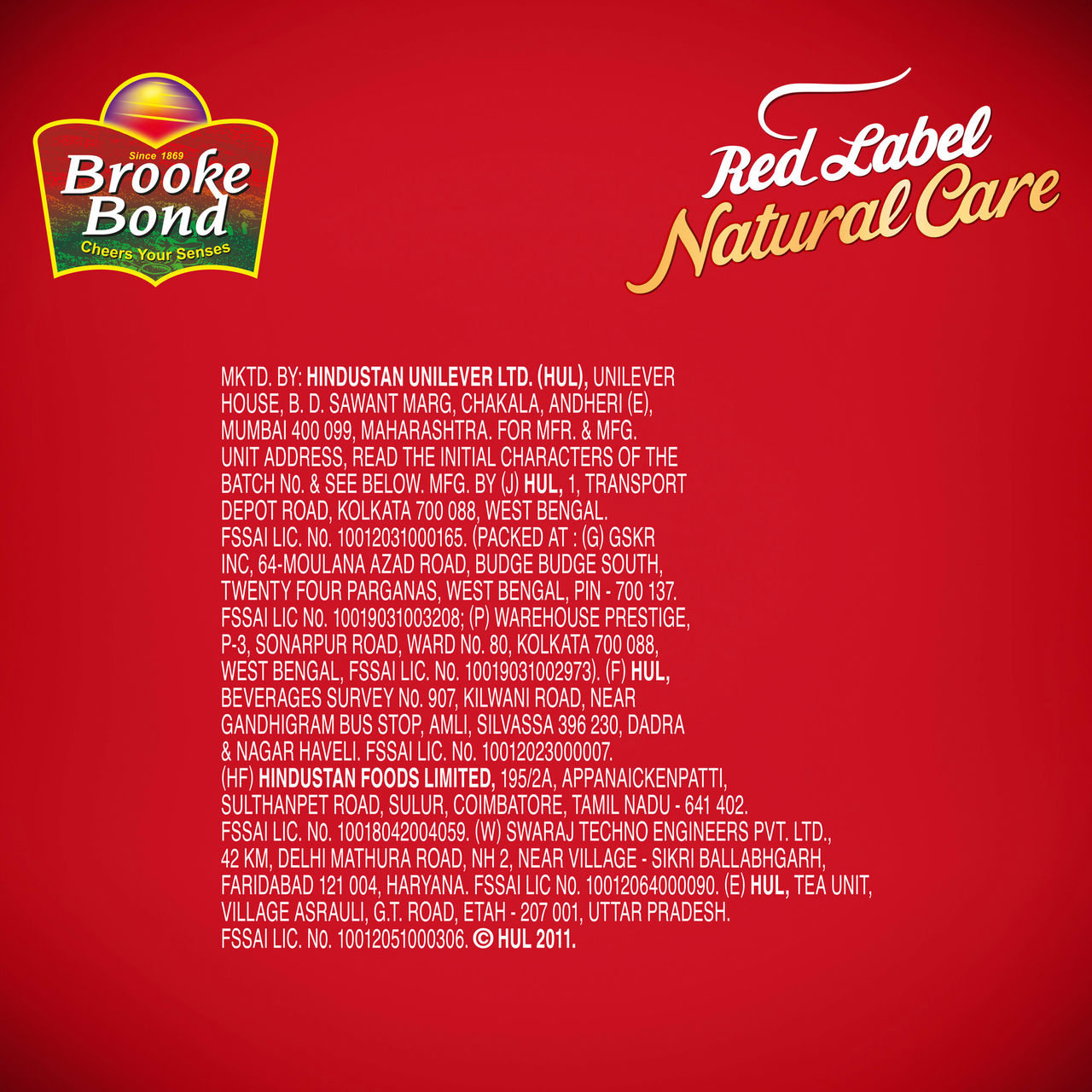 Brooke Bond Red Label Natural Care Tea