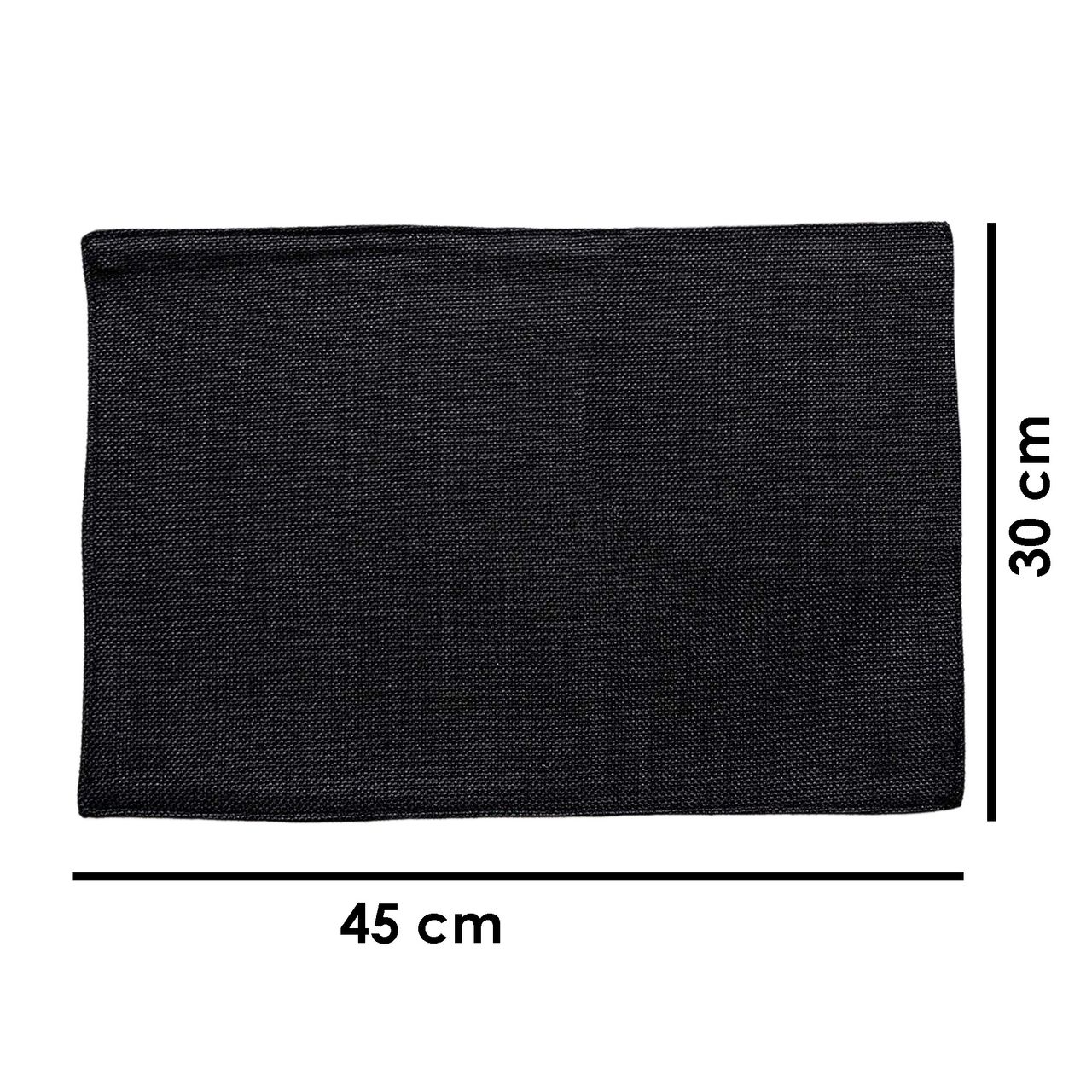 Lushomes Jute Table Mat - Black | Jute Placemat | 12 x 18 inch