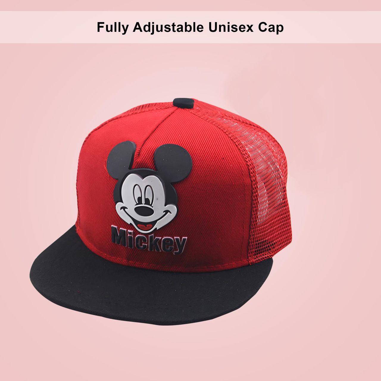 Kuber Industries Unisex 80% Polyester and 20% Cotton Cap | Red - Free Size