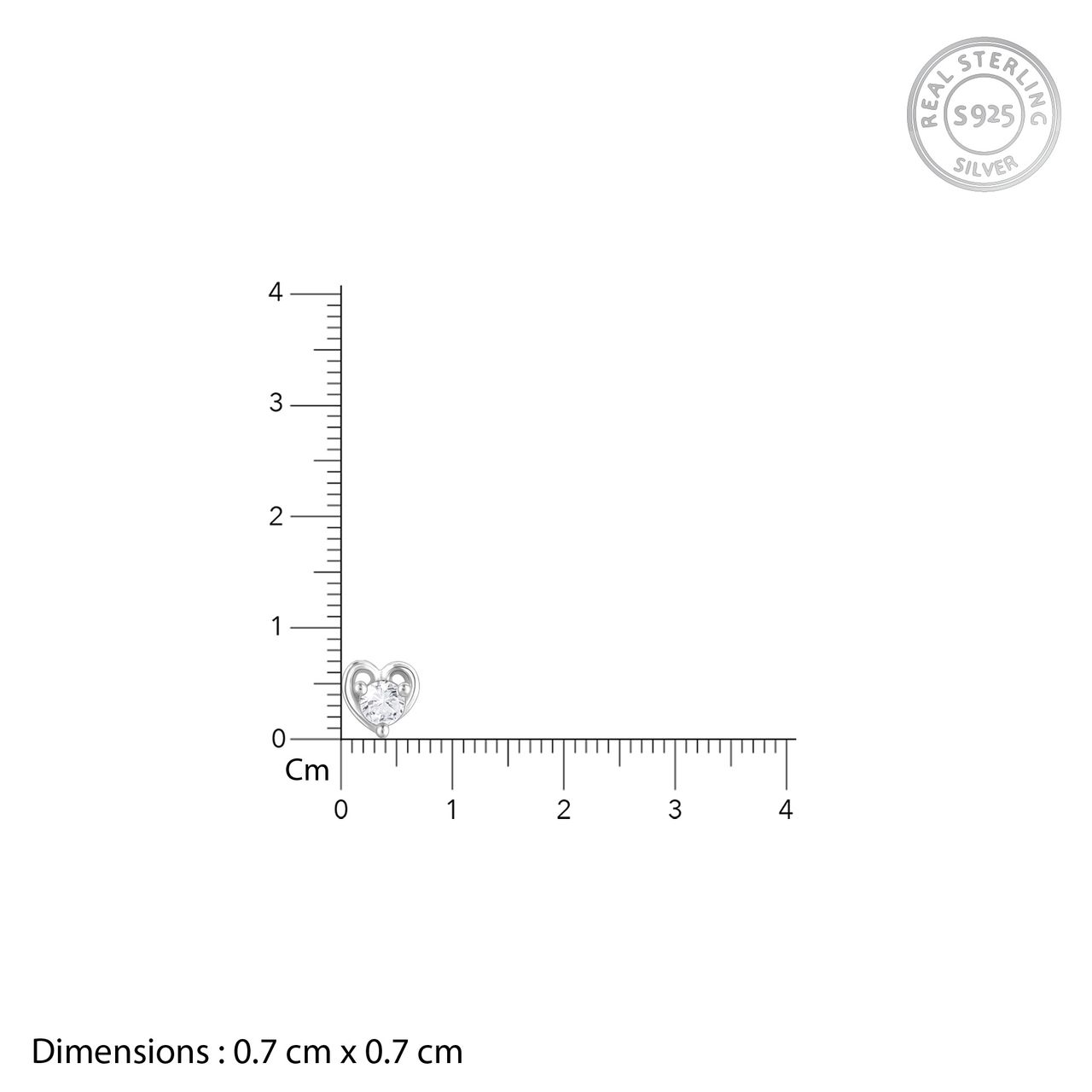 Giva Anushka Sharma Silver Zircon Small Heart Studs