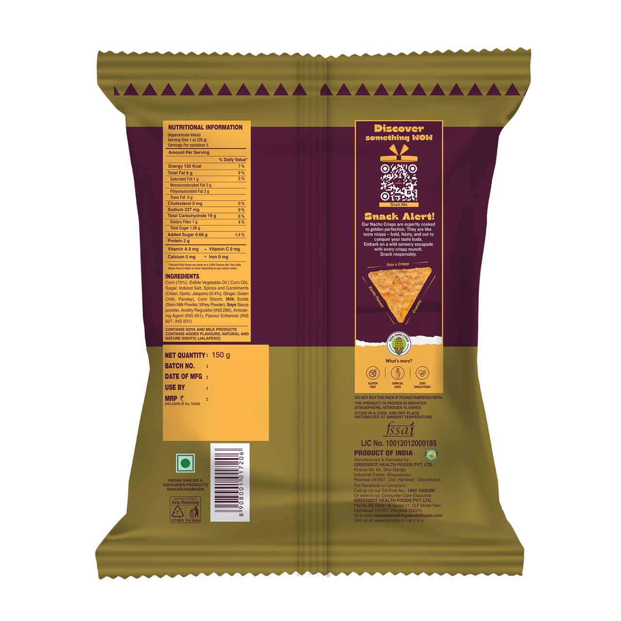 Cornitos Nacho Chips - Sizzlin Jalapeno 150 g Combo