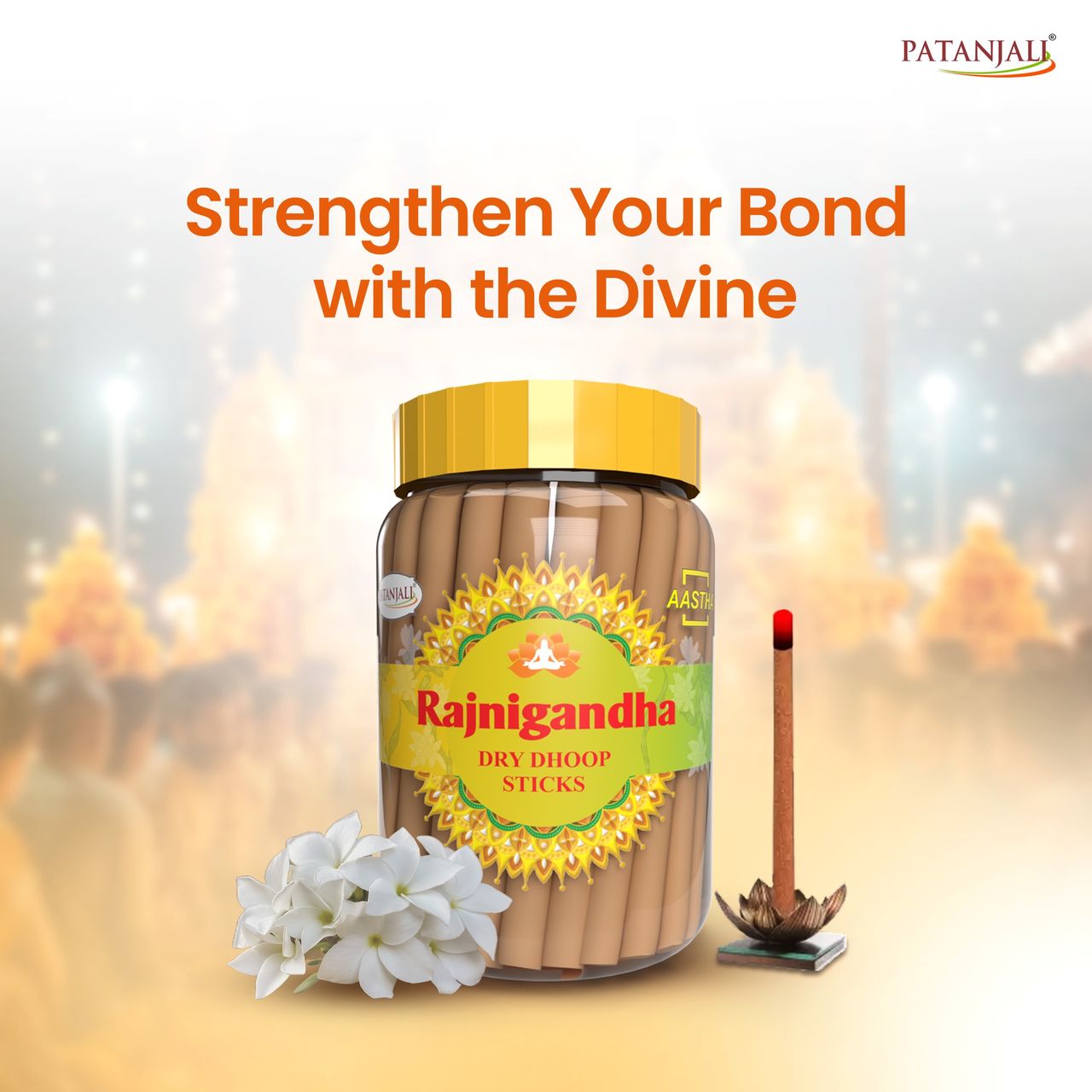 Patanjali Aastha Rajnigandha Dry Dhoop Stick
