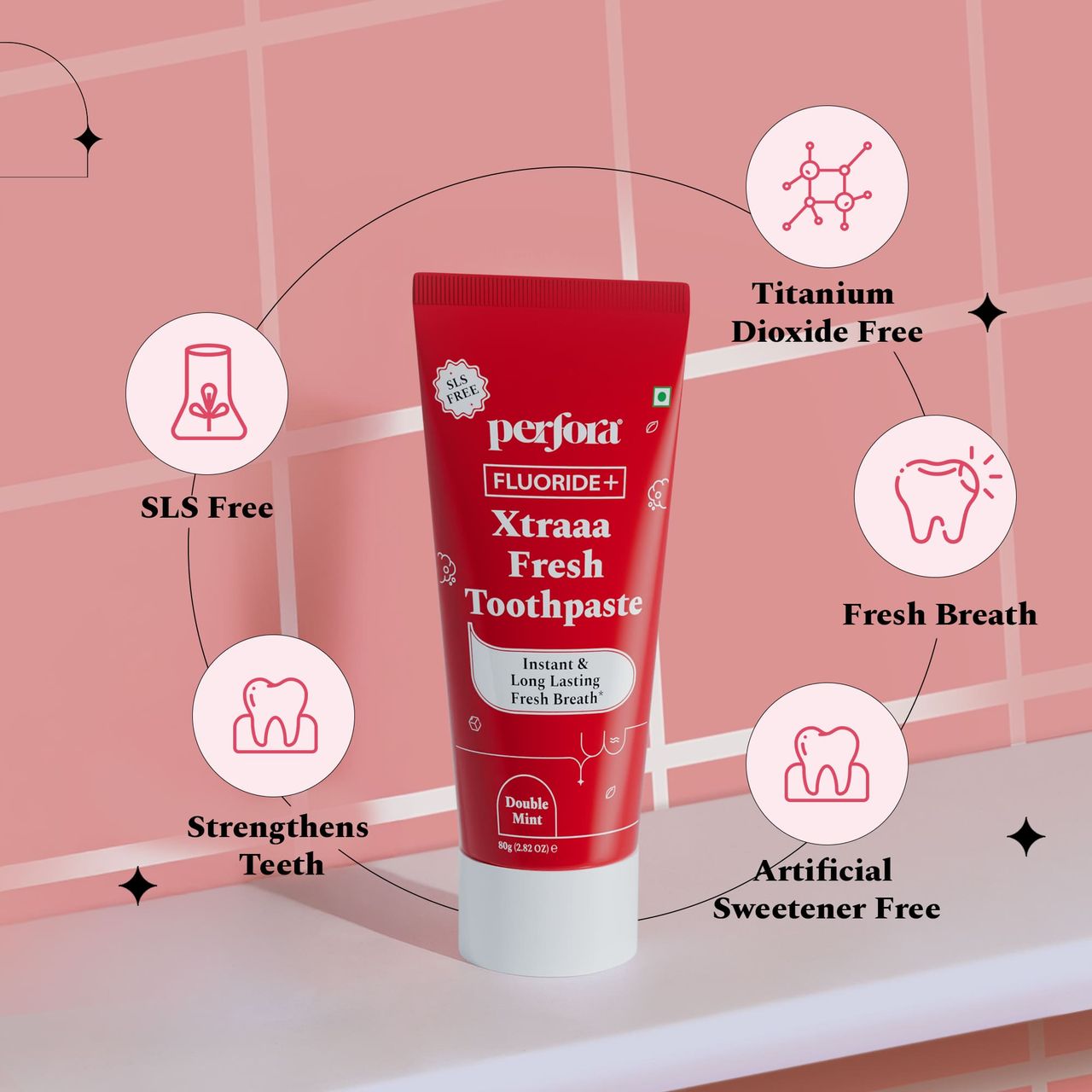 Perfora Xtraaa Fresh Toothpaste - For Fresh Breath - Double Mint