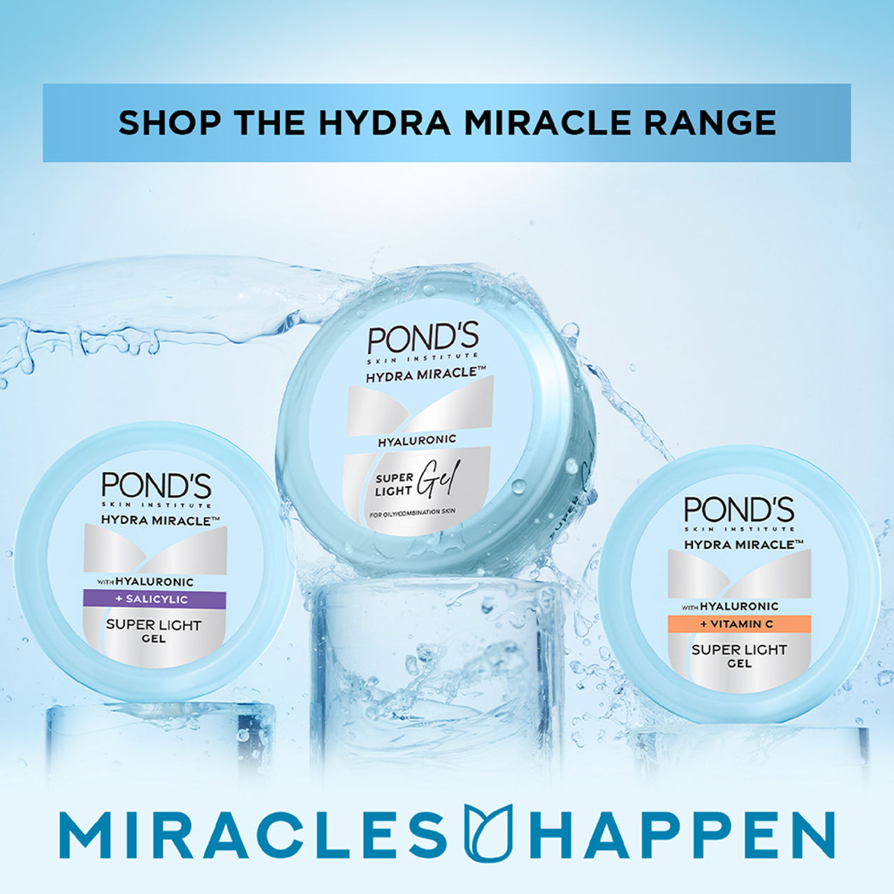 Pond s Hydra Miracle Super Light Gel with Hyaluronic Acid & Salicylic