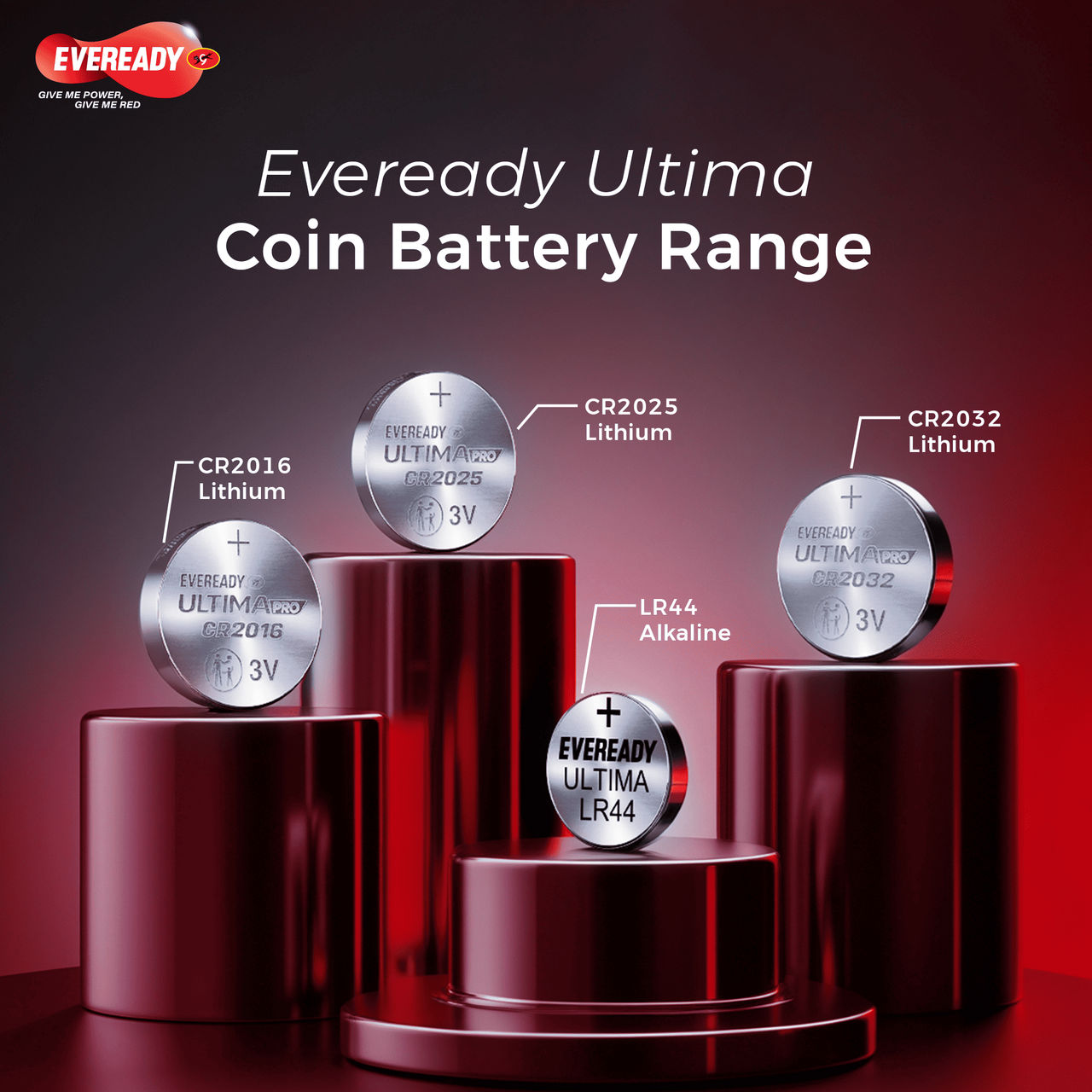 Eveready Ultima Pro CR2032 Lithium Coin Battery, 3V