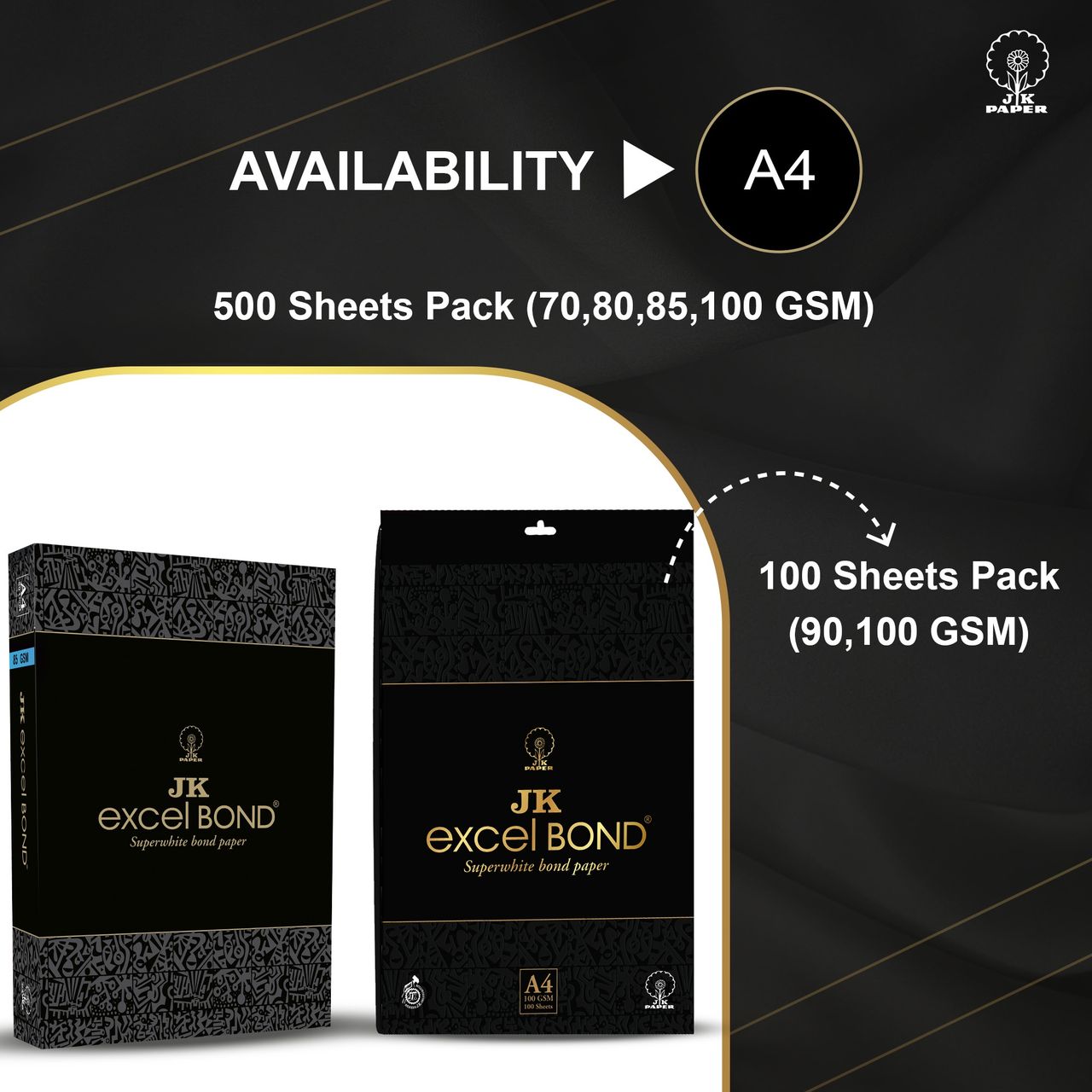 JK Paper Excel Bond - 85 GSM | A4 | 500 Sheets