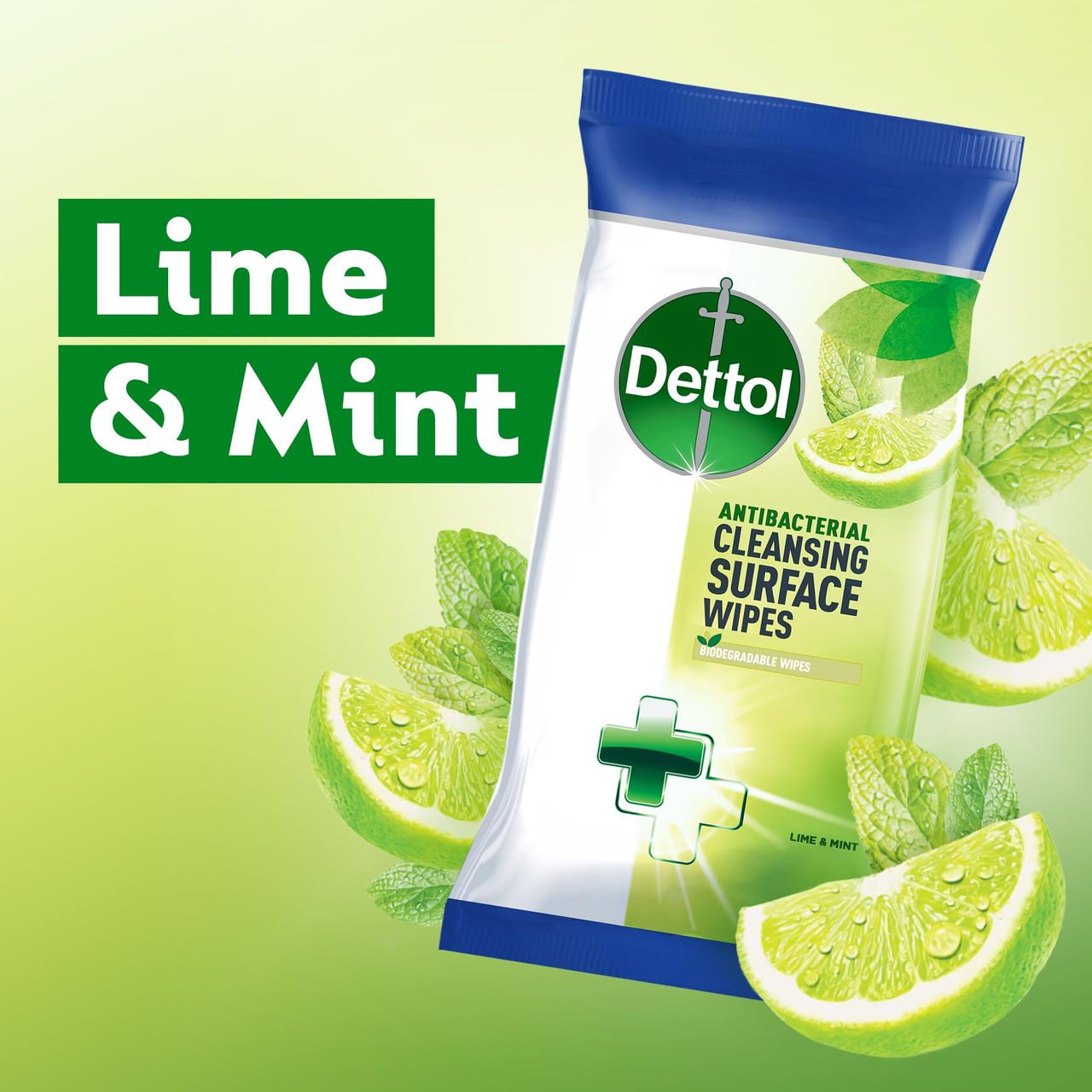Dettol Lime & Mint Surface Wipes