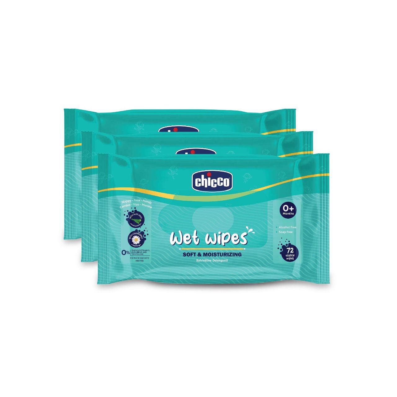 Chicco Wet Wipes Baby For Kids | Assorted | 0 - 2 years