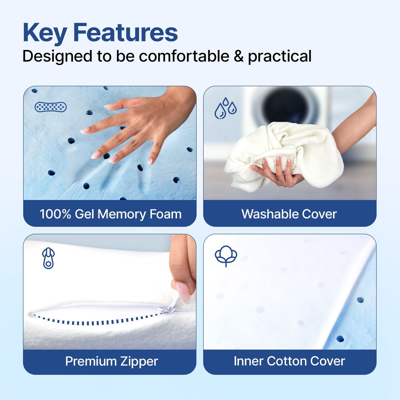 Frido Ultimate Deep Sleep Pillow- 5 inch
