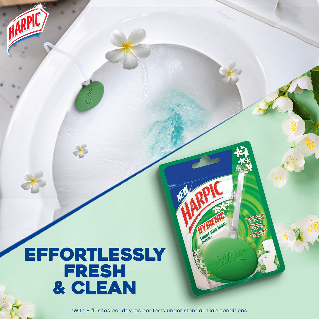 Harpic Toilet Rim Cleaner Blocks - Jasmine 26 g Combo