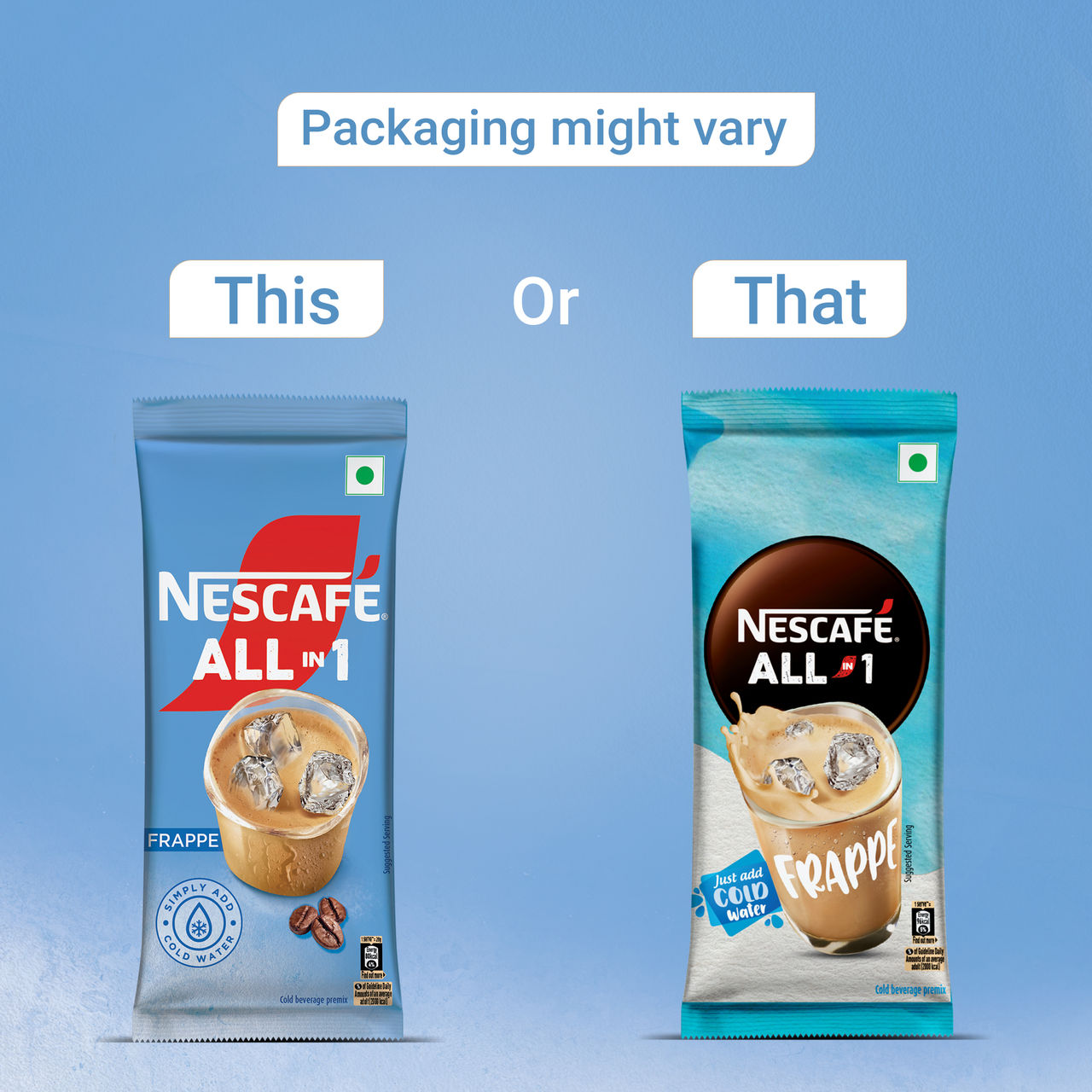 NESCAFE All in 1 Frappe Cold Coffee Premix