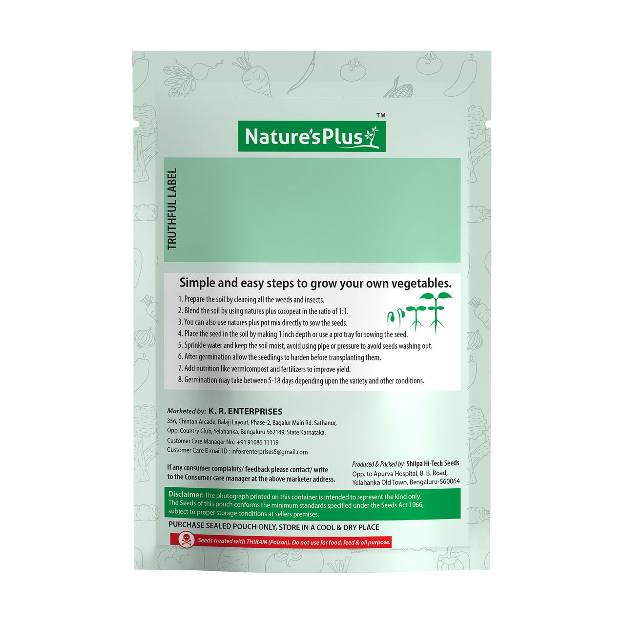 Natures Plus Brinjal Round - Seeds