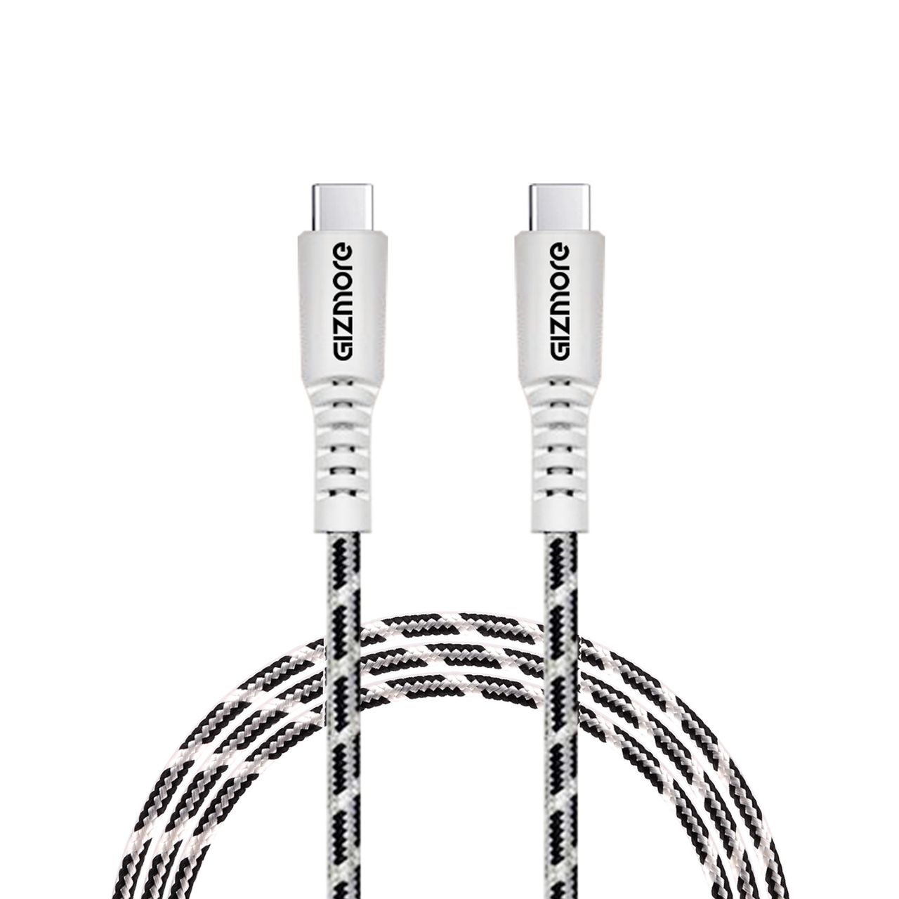 Gizmore 65W Type C To Type C Fast Charging Cable For Smartphones and Laptops | 1M | Premium Braided