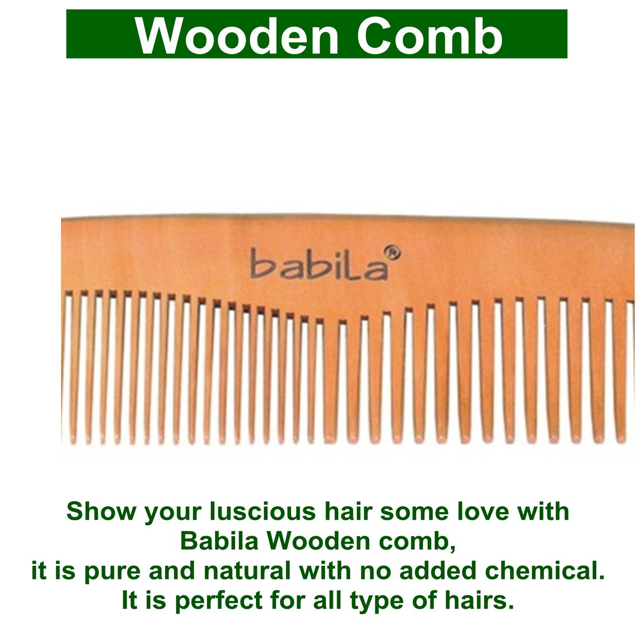Babila Wooden Dressing Comb- Wc-V01