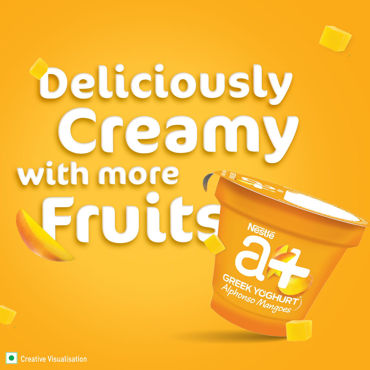 Nestle a+ Greek Yoghurt - Alphonso Mangoes | Perfect Sweet Treat for your cravings