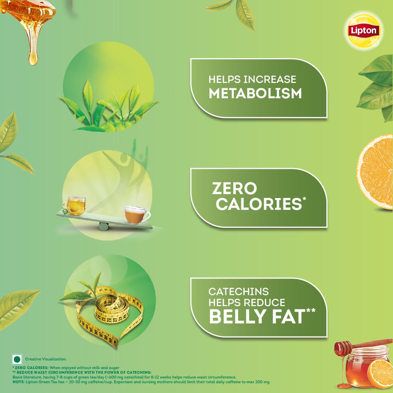 Lipton Honey and Lemon Green Tea