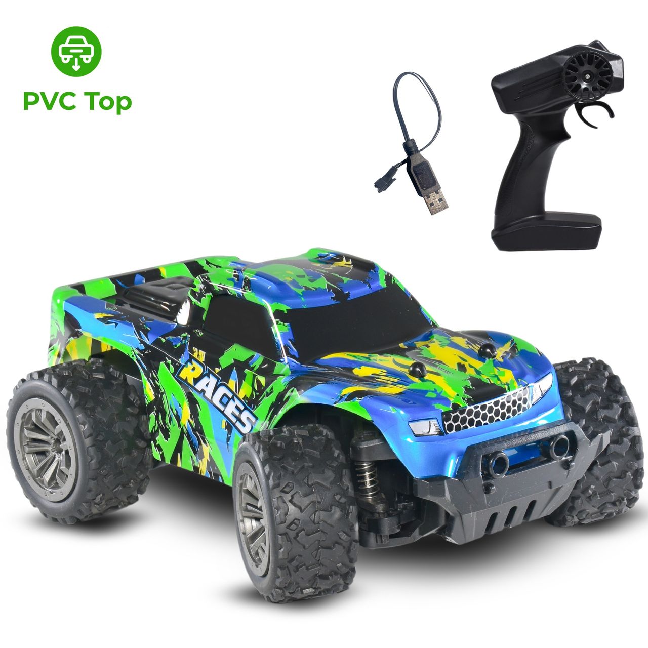 RC Car - 25kmph Boost Mode, Proportional Throttle (Bumble - Green)