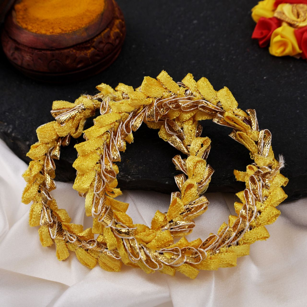 Oye Happy Yellow And Red Jewellery Set