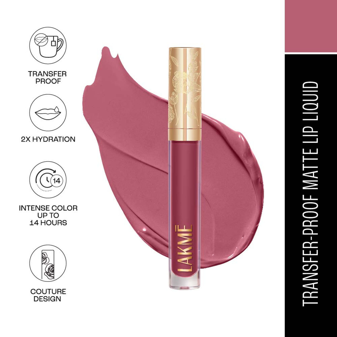 Lakme Rouge Bloom Matte Lip Liquid Blushing Bae 204