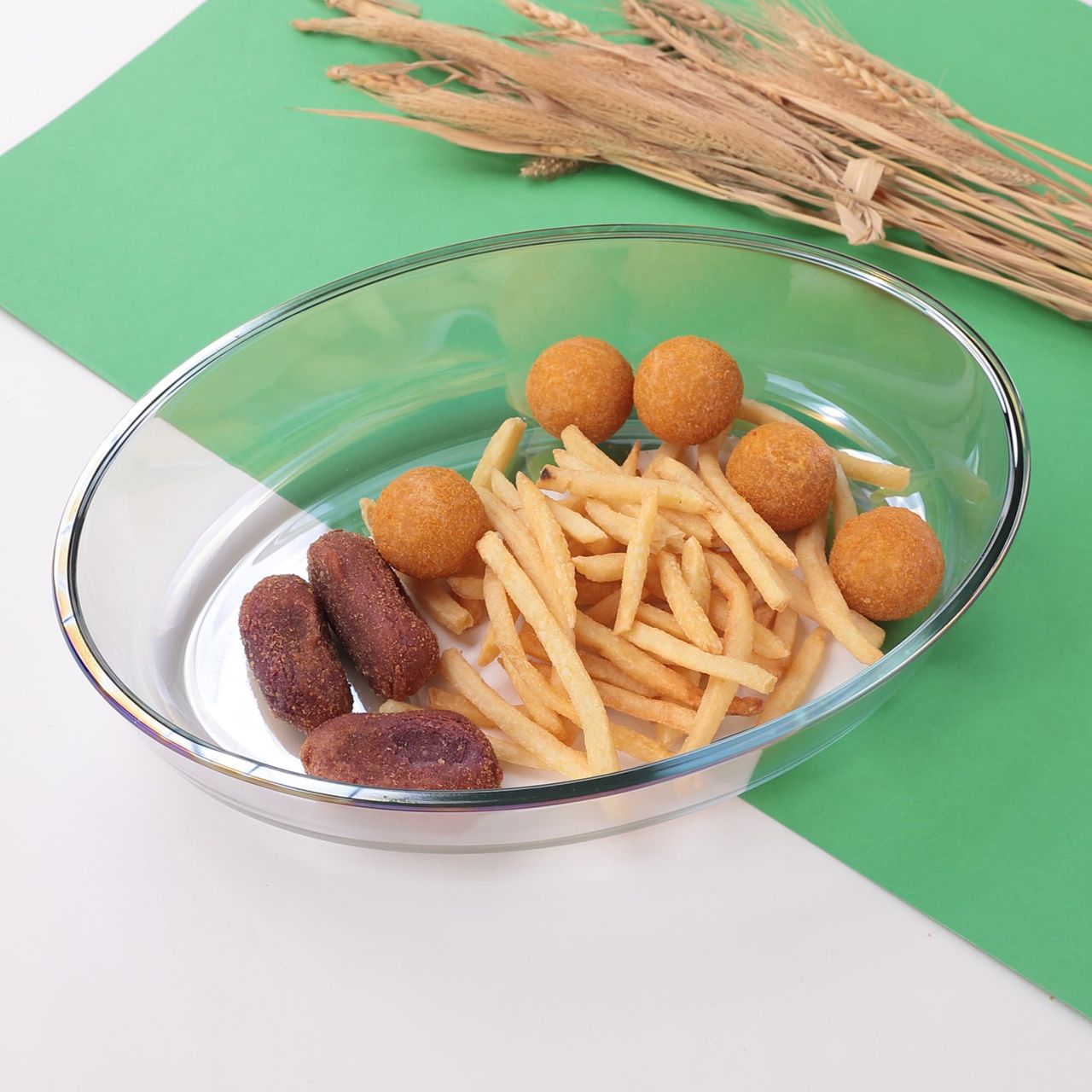 Umai 700 Ml Borosilicate Glass Baking Tray | Transparent Microwave Oven Safe Utensils Serving Tray