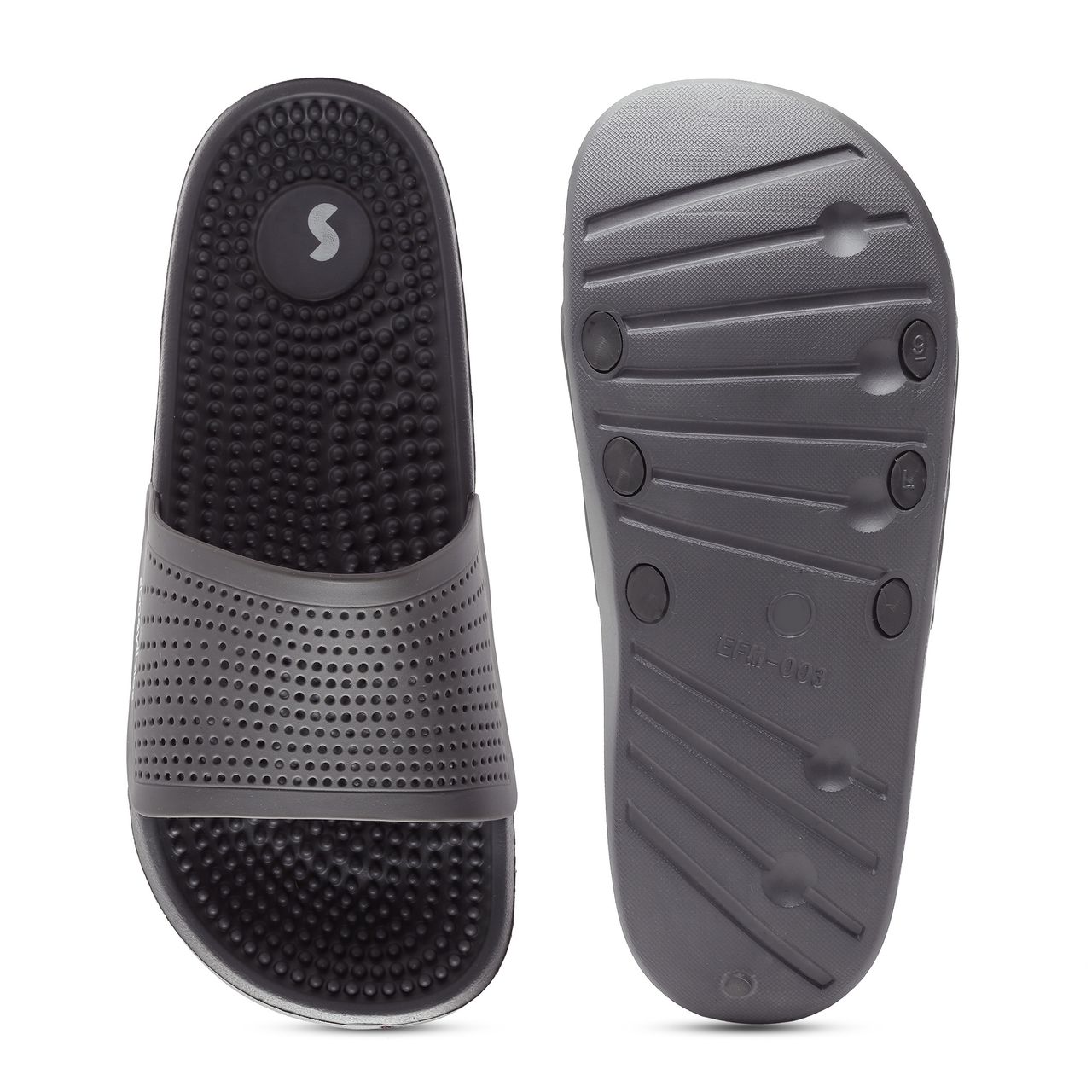 Solethreads Accuwalk Grey Slides for Men | Size - India-UK 7