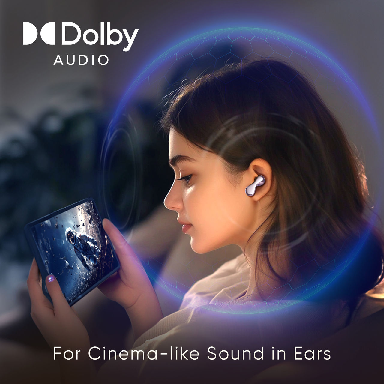 Mivi Superpods Immersio Earbuds Flagship Launch, 3D Soundstage, 60H Bluetooth�Crystalline Blue