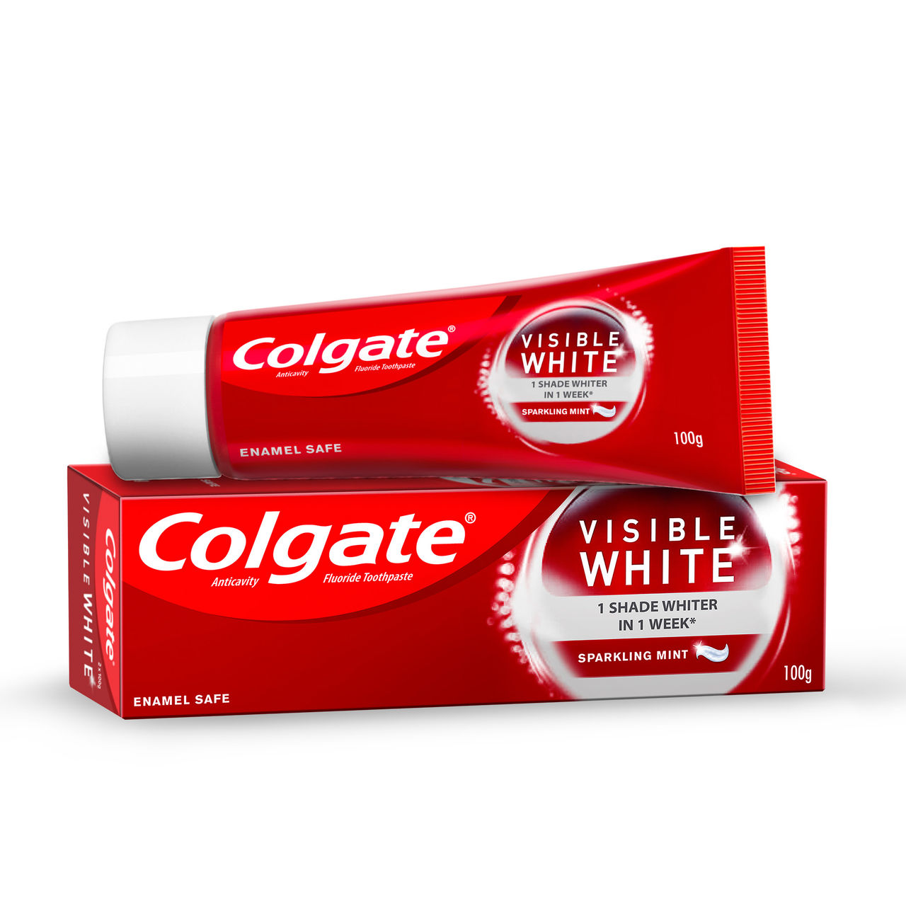 Colgate Visible White Toothpaste Teeth Whitening Starts in 1 week Safe on Enamel, Stain Removal