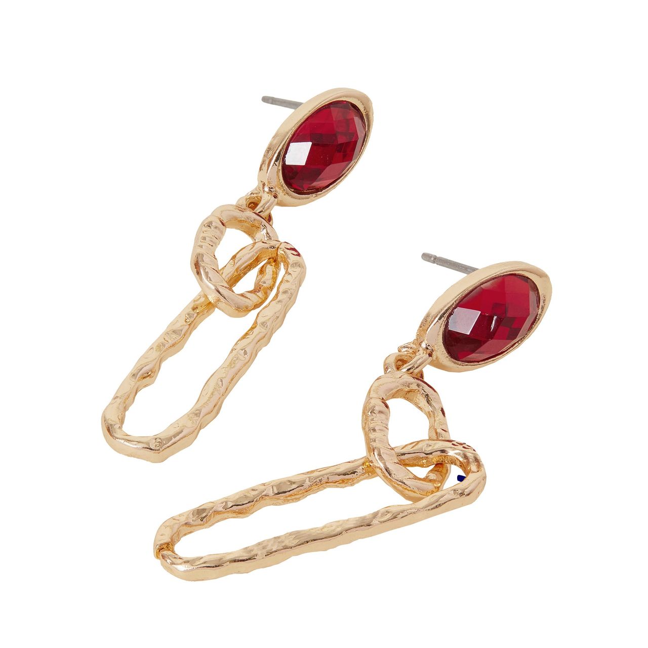 Accessorize London Women's Gem Loop Drop Earrings