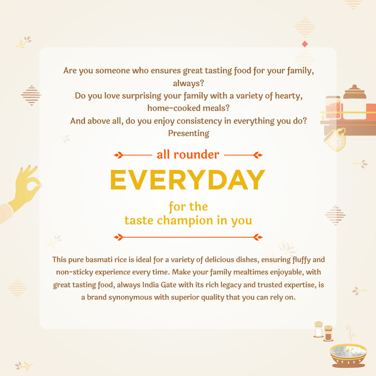 India Gate All Rounder Everyday Basmati Rice | Aged Rice | Fluffy and Non-Sticky