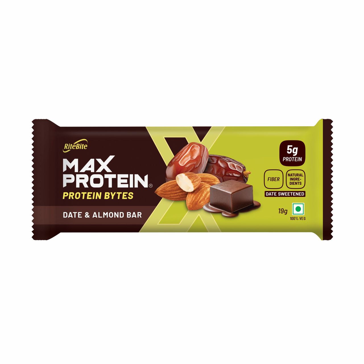 Ritebite Max Protein 5g Protein Bar Date & Almond Bytes