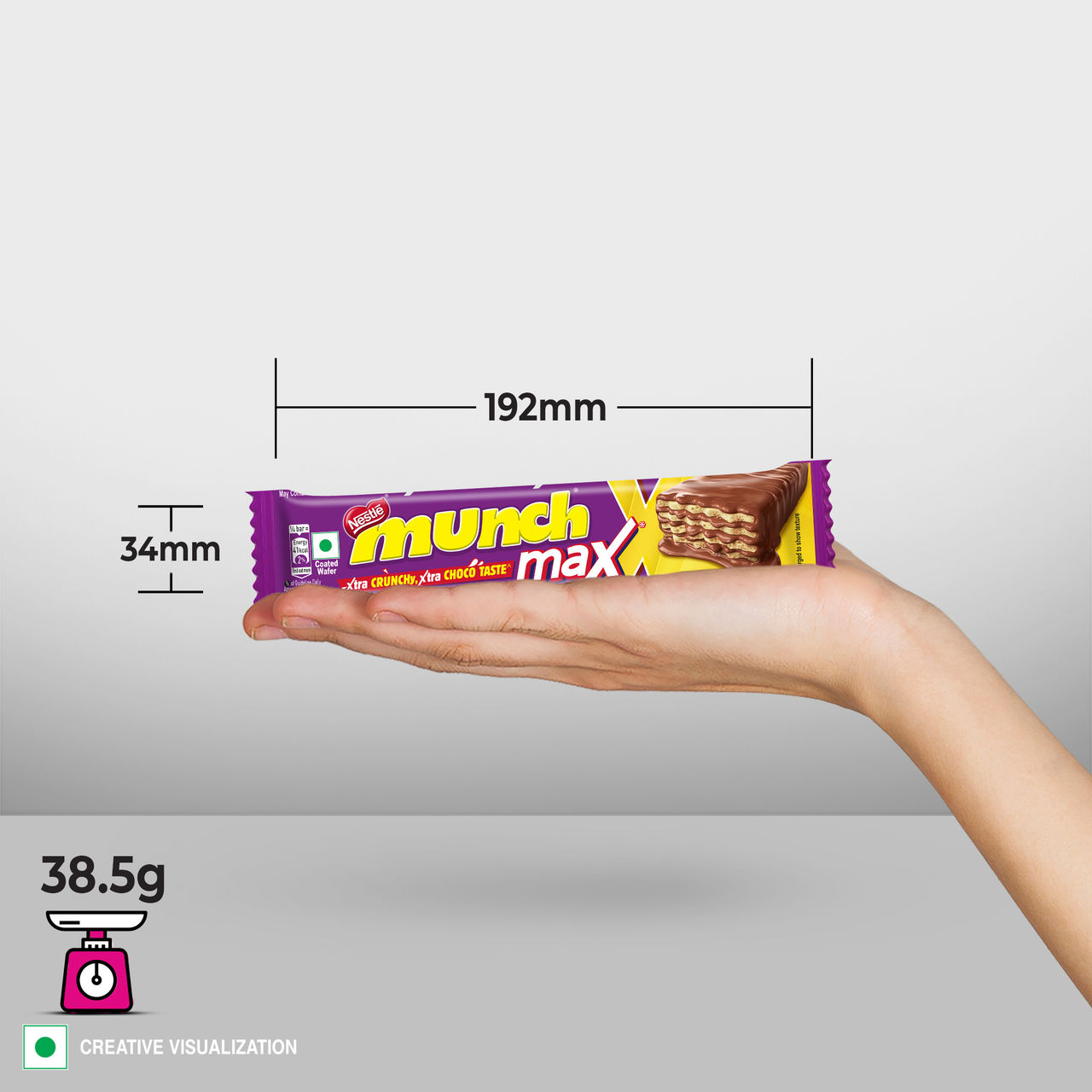Nestle Munch Max Choco Coated Crunchy Wafer Bar 38.5 g Combo